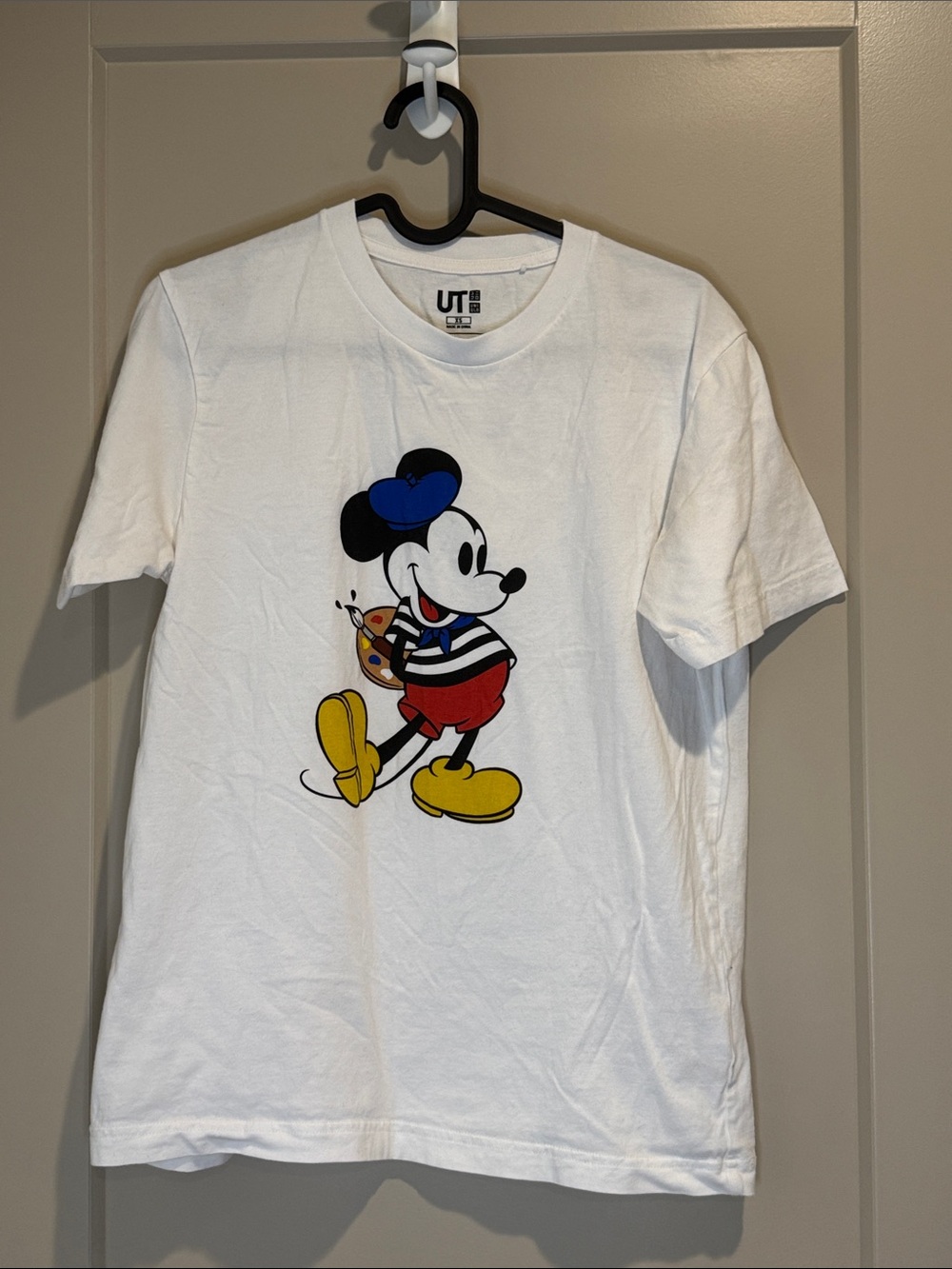 Uniqlo White Disney UT Graphic Tee with Black Print